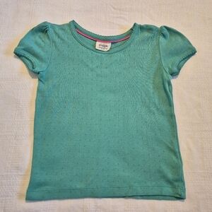 Mini Boden girls size 6-7 years green shirt, VGUC